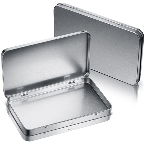 rectangular metal tin boxes|rectangular tin with lid.